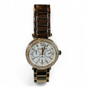 Michael Kors Parker Rose Gold Womens Watch MK5781 With Crystal-Embellished Bezel